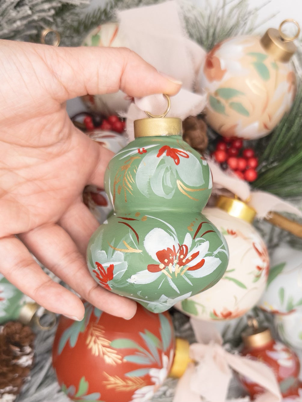 Handpainted Ceramic Ornaments